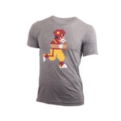 USC Trojans Men's Team Trojan Charcoal 8Bit Football Player T-Shirt